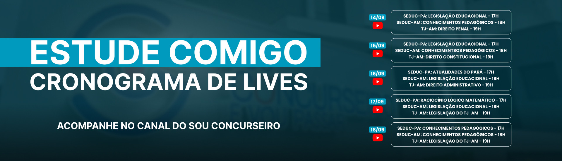 ESTUDE COMIGO - 14 A 18